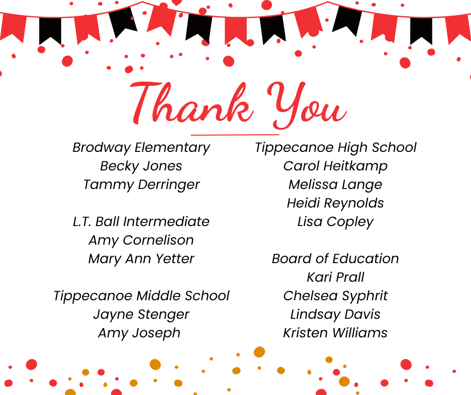 Graphic with the names of our administrative professionals.