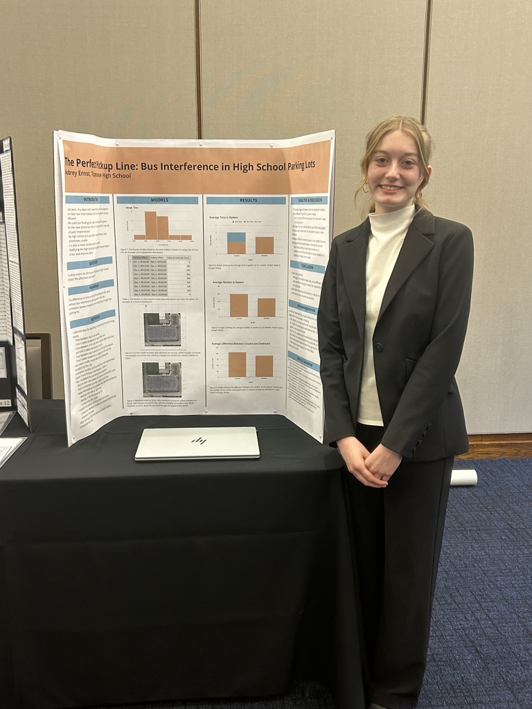 THS student Aubrey Ernst with her STEM project.