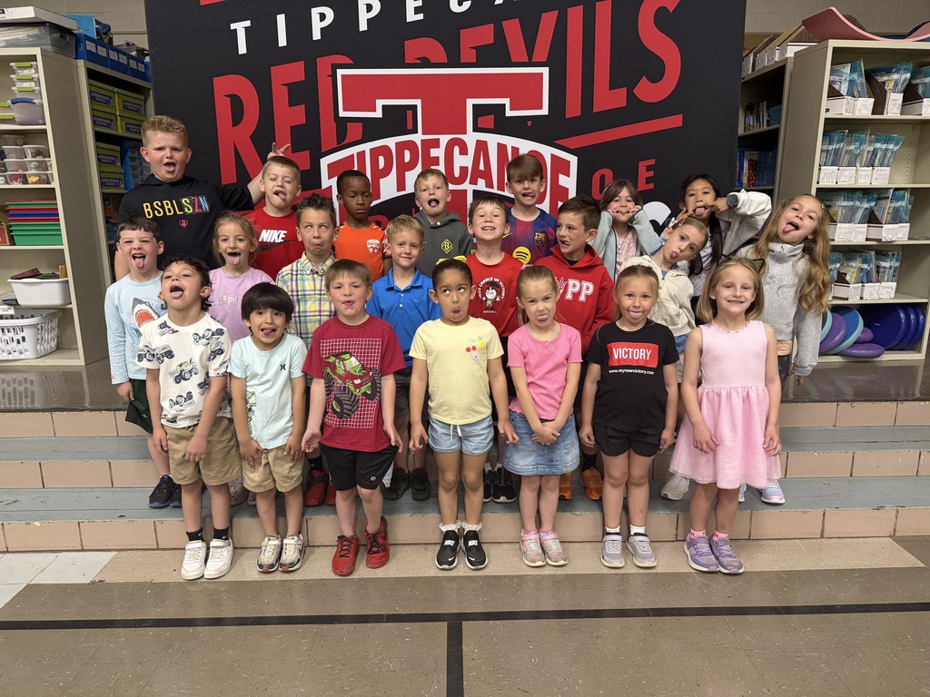 Broadway Elementary Super Citizens for April with their silly faces.