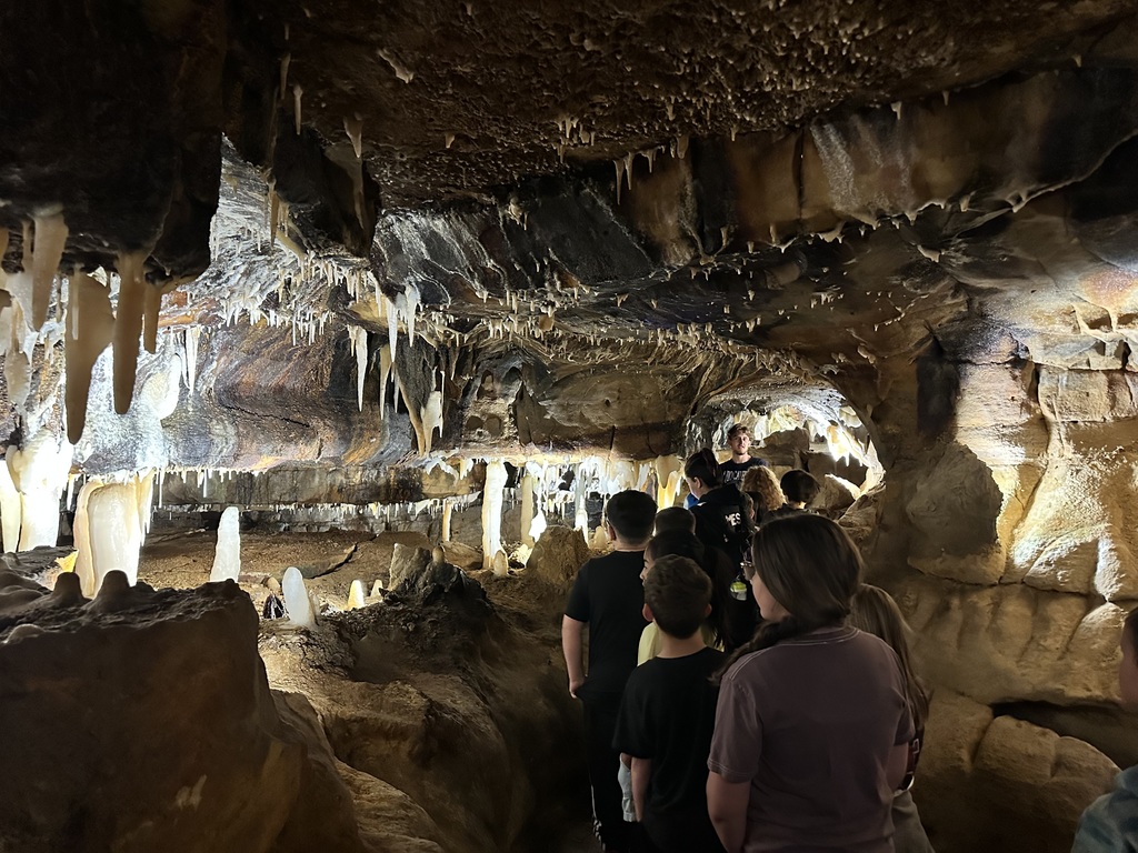 L.T. Ball students explore Ohio Caverns and are in awe of the formations.  