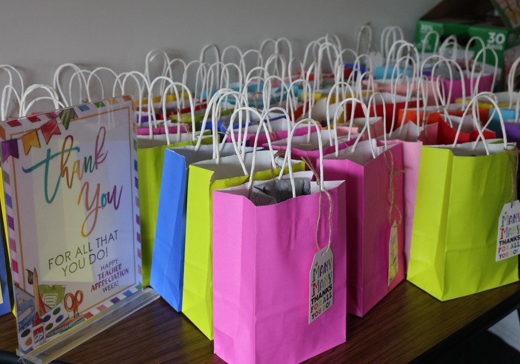 Gift bags for staff appreciation at Broadway.