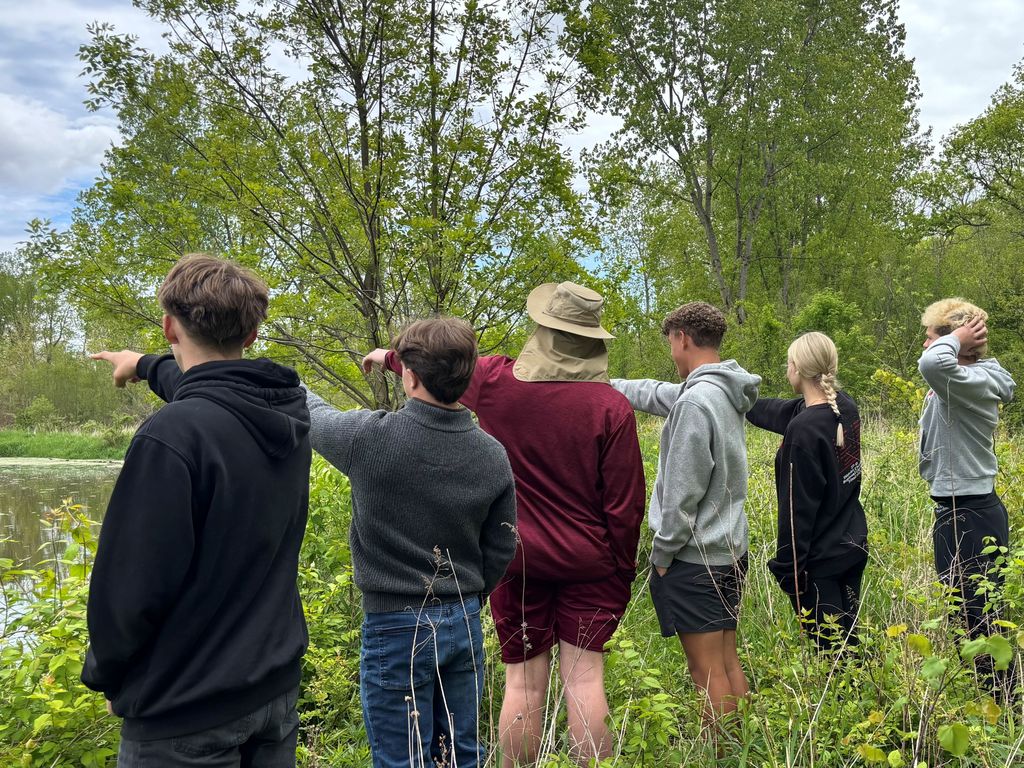 THS students at Stillwater Prairie.
