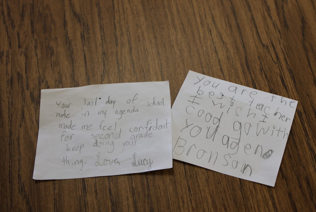 Two notes of appreciation. 