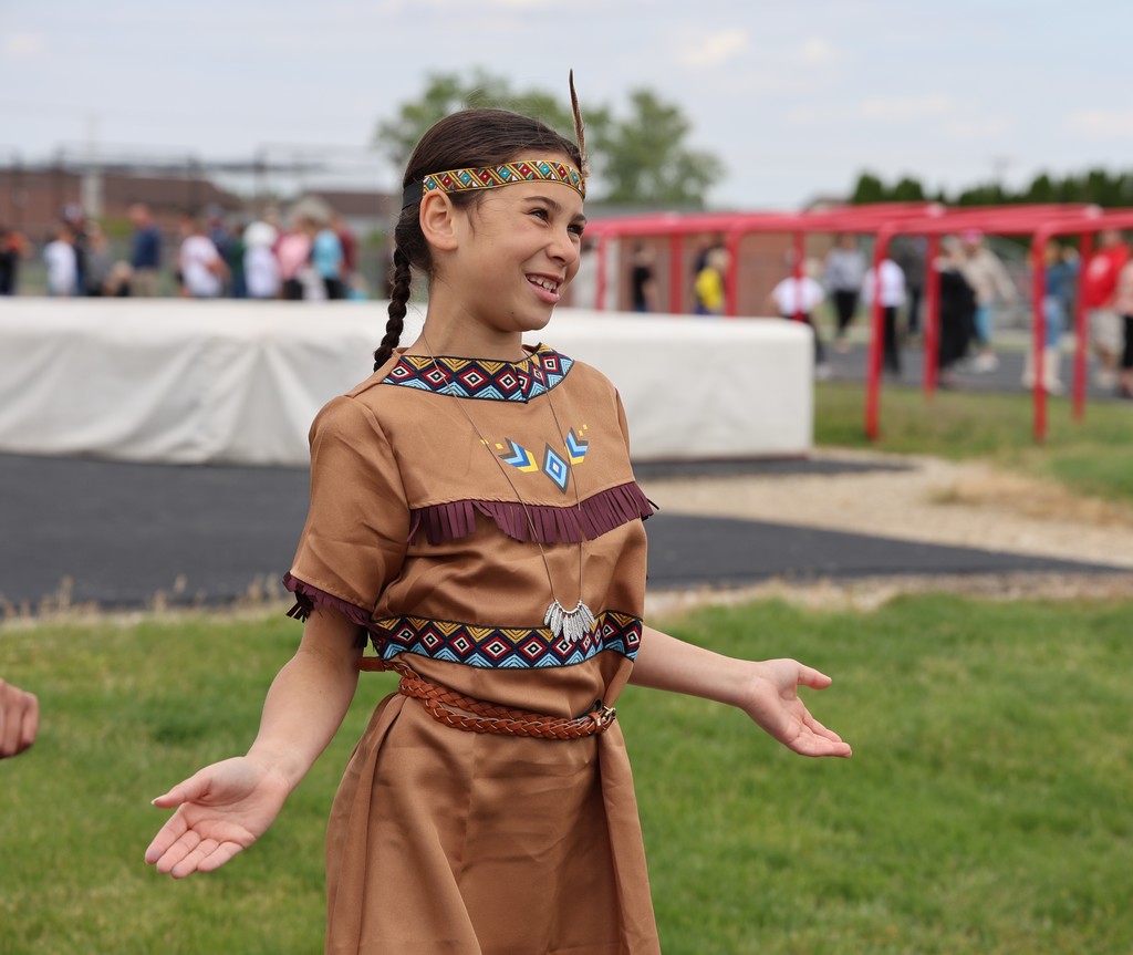 An LT Ball students gives her presentation at the Wax Museum.  