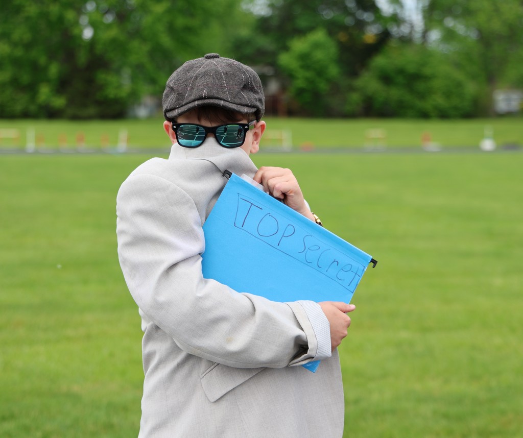 A students dressed as  a PI for the wax musuem.  