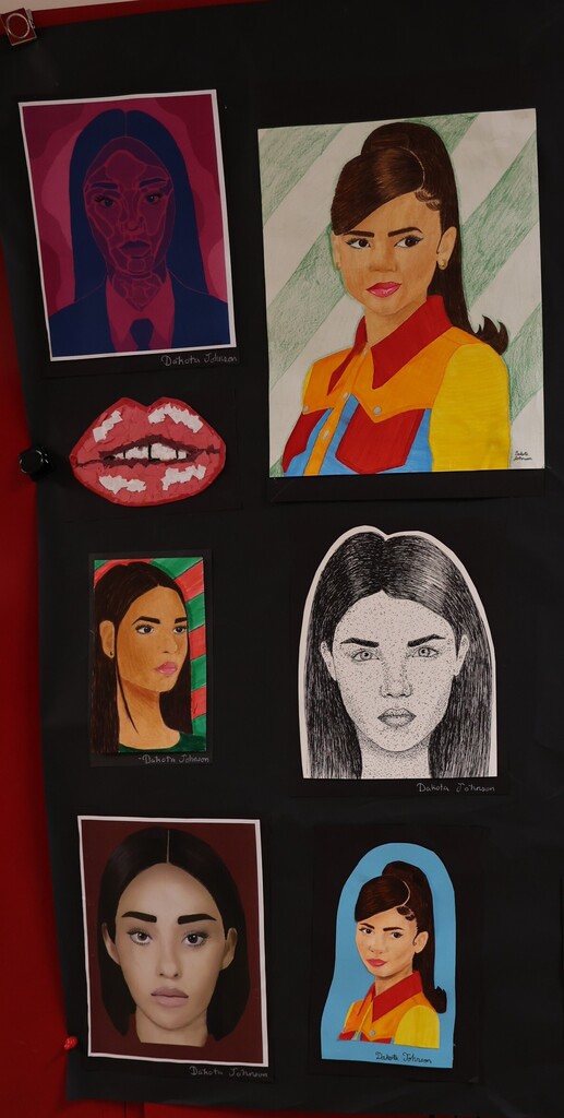TMS student artwork on display at the Art Exhibition.  