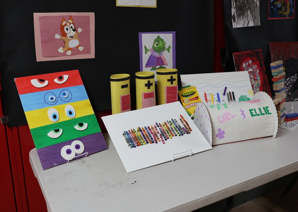 TMS student artwork on display at the Art Exhibition.  