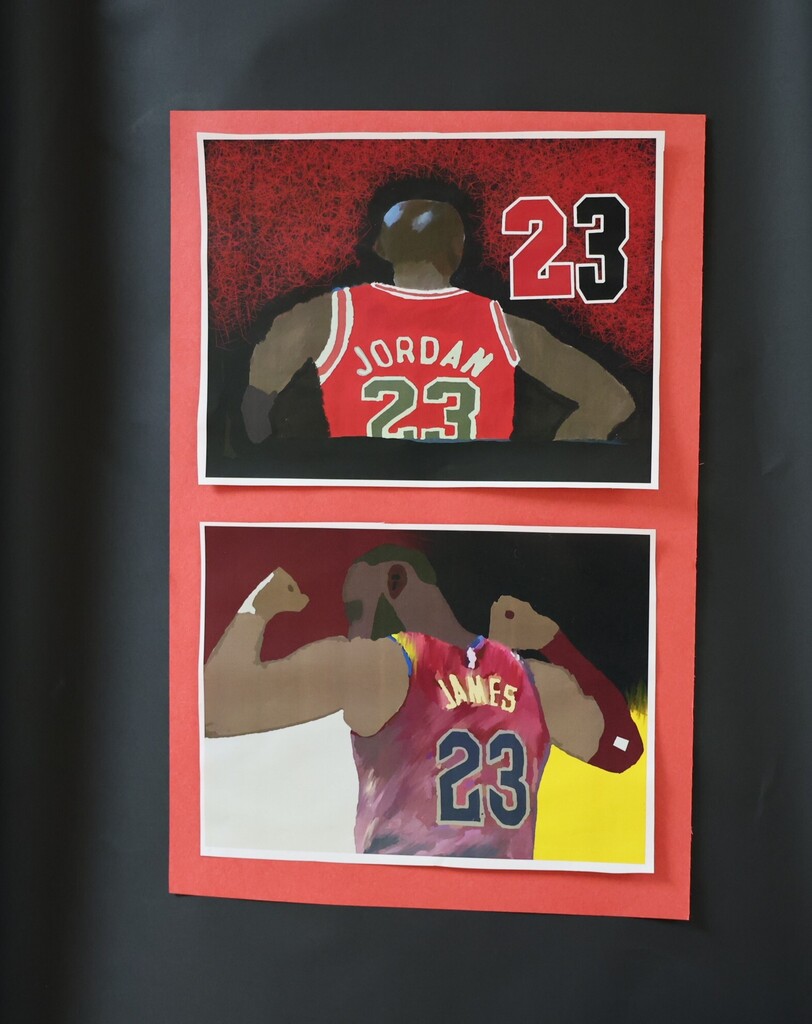TMS student artwork on display at the Art Exhibition.  
