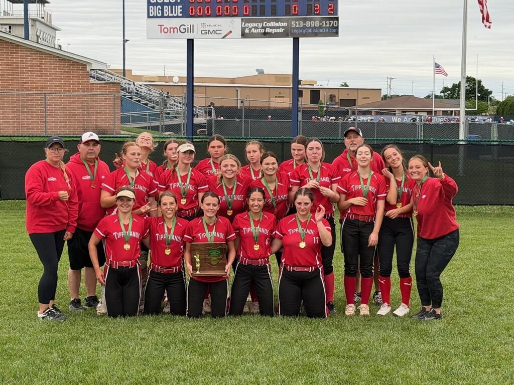 District Champs.  THS softball team after the win.
