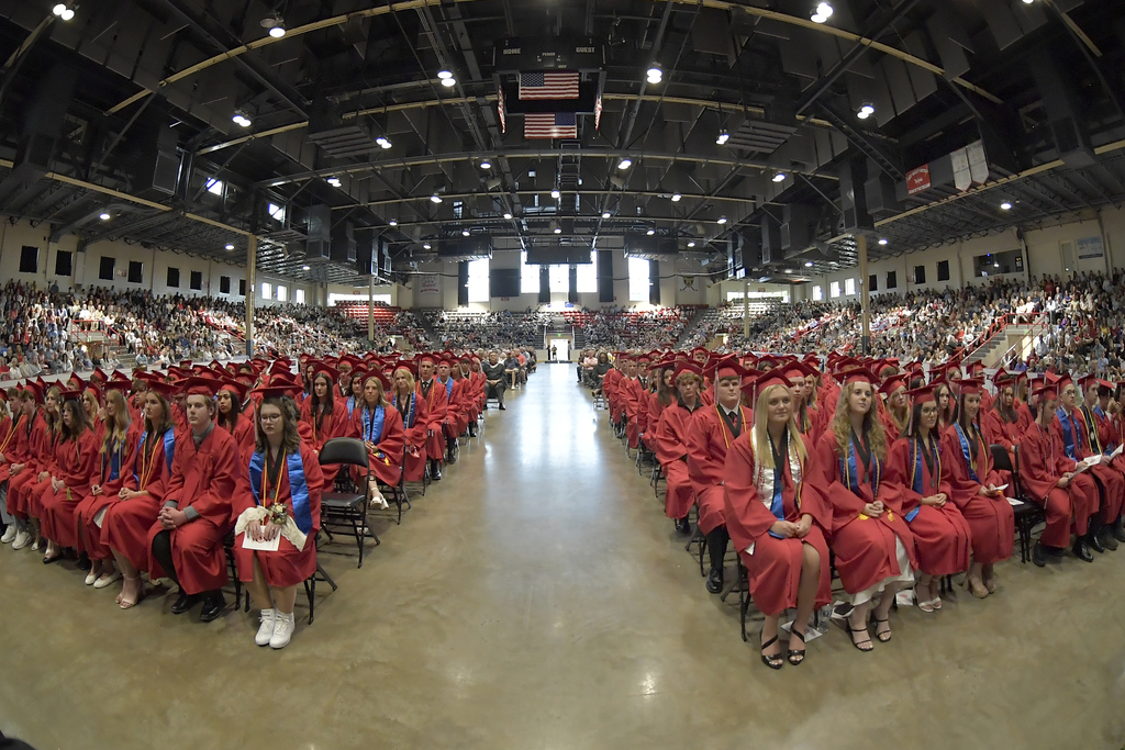 Graduation with the students and guests.  
