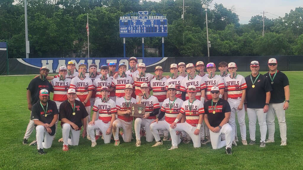 THS baseball team after winning the district championship title. 