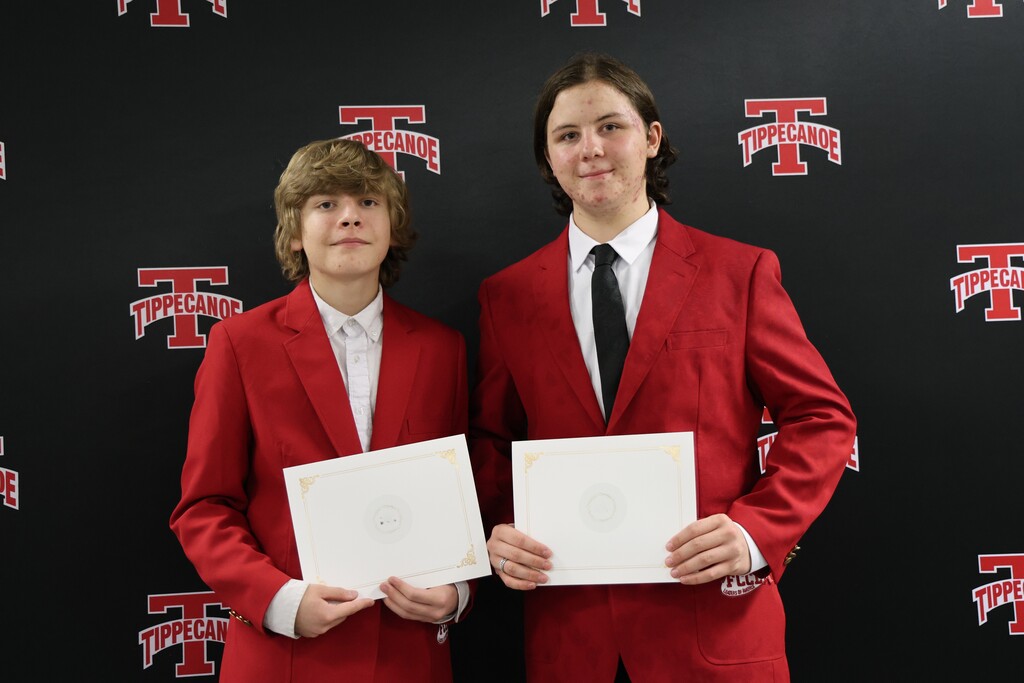THS BOE honorees hold certificates for their success with FCCLA.