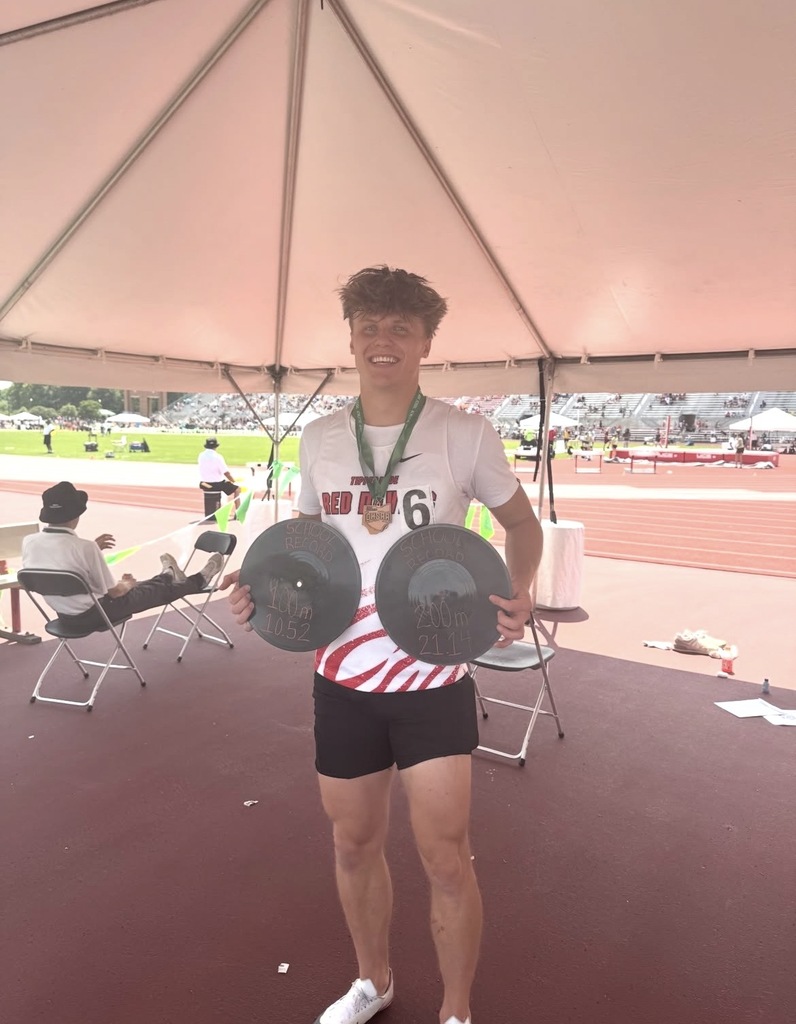 THS students holds two records to indicate he broke records at the OHSAA track and field.  