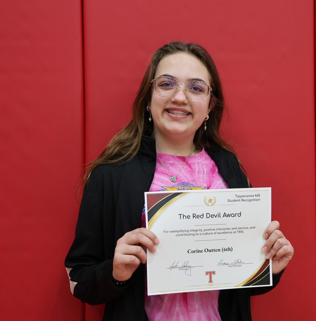 TMS student who received the Red Devil Award