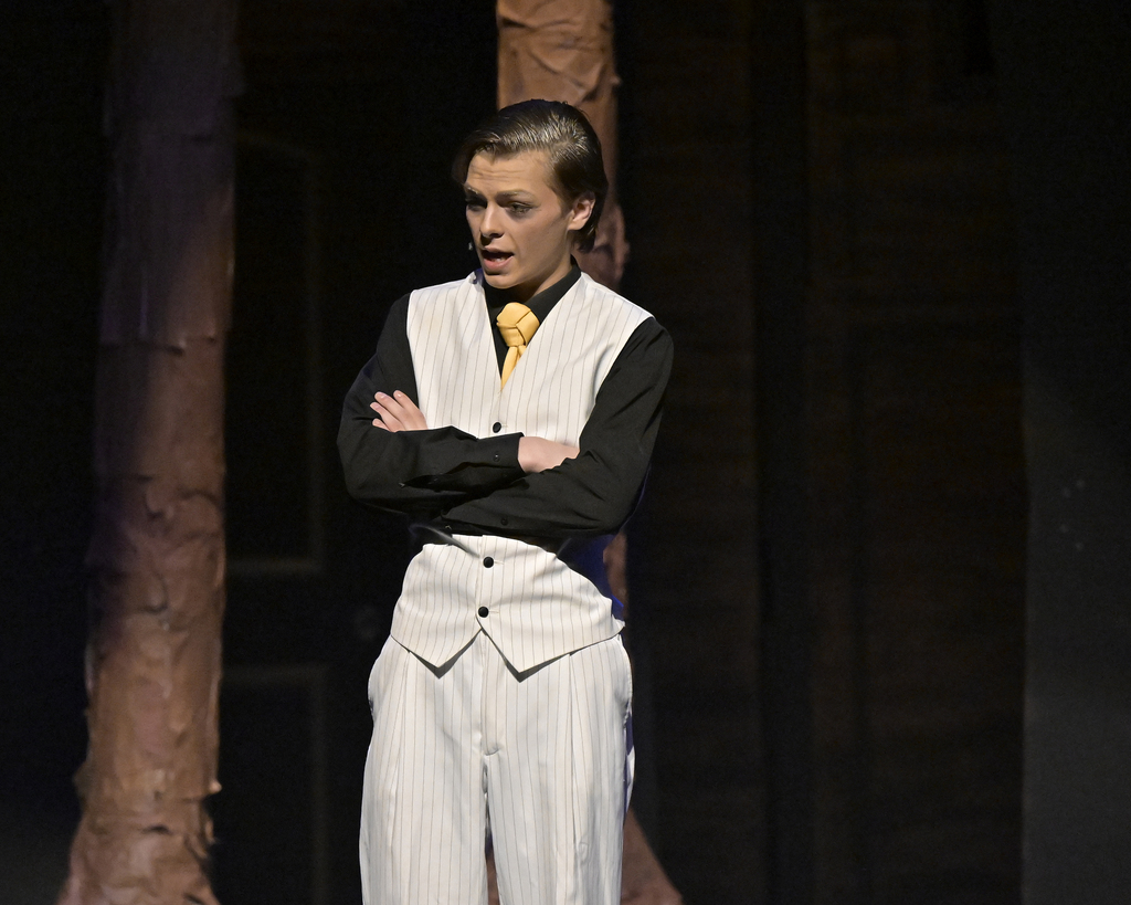 Henry McDaniel is on stage during the THS musical The Addams Family.
