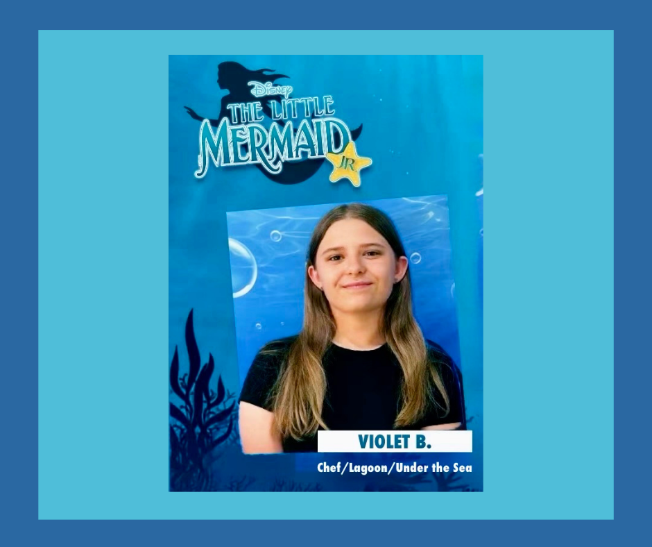 Graphic to highlight the students who are performing on stage for the Vandalia Youth Theatre.