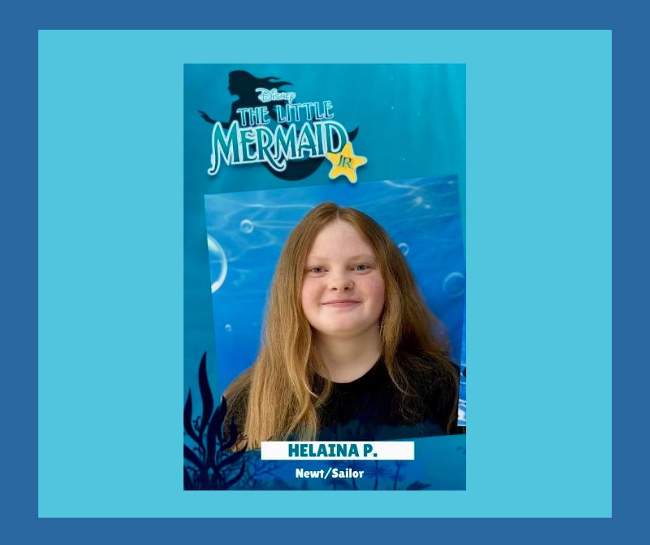 Graphic to highlight the students who are performing on stage for the Vandalia Youth Theatre.