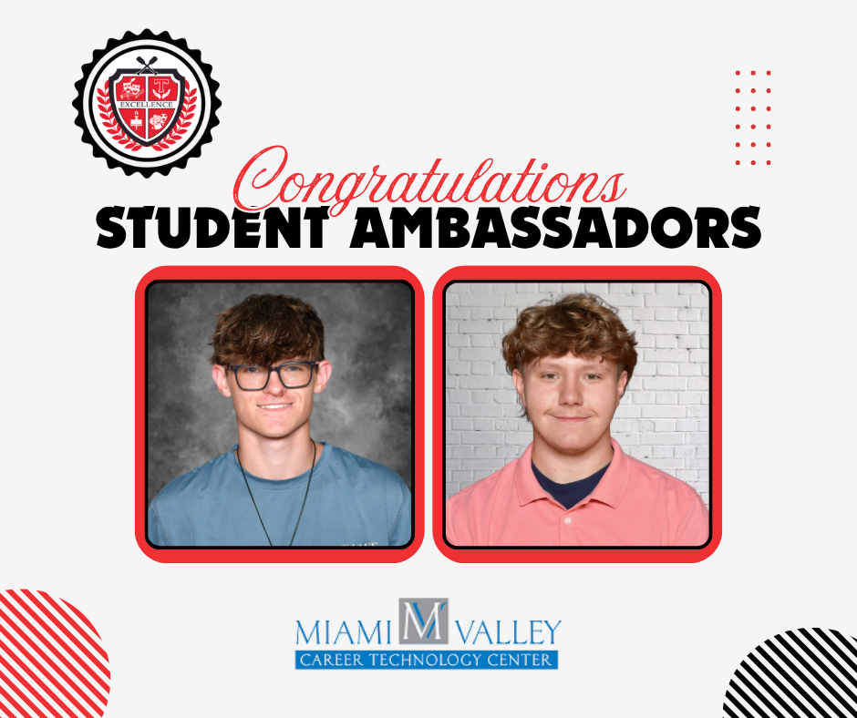 Student ambassador for MVCTC.  Congratulations graphic with their photos.