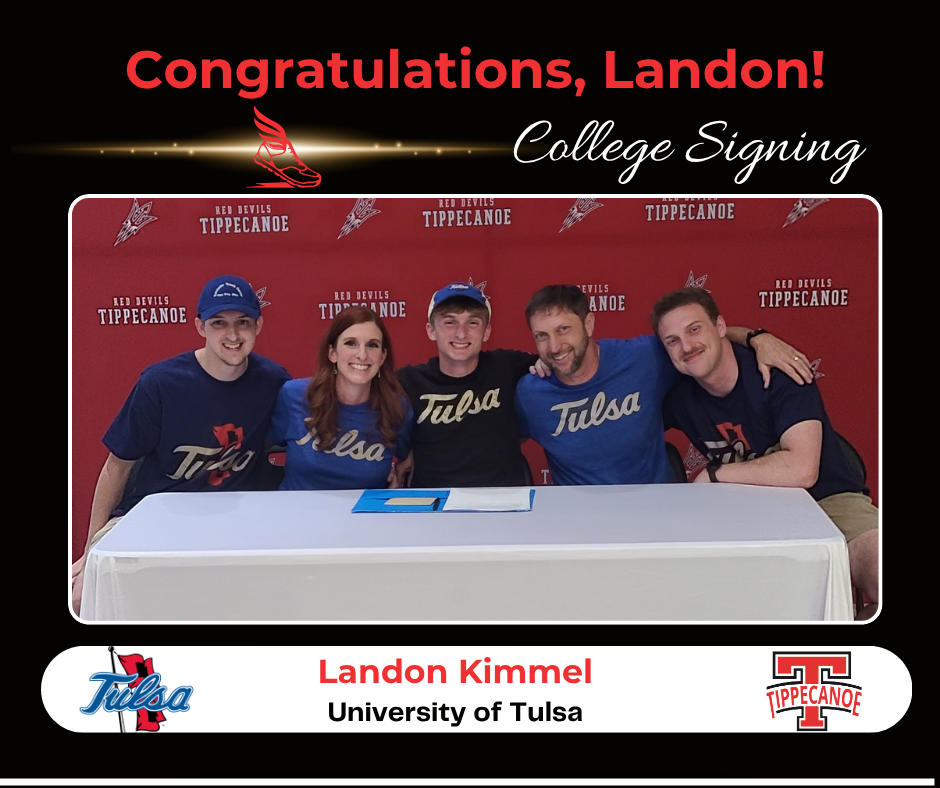 Landon Kimmel with his family on his signing day.