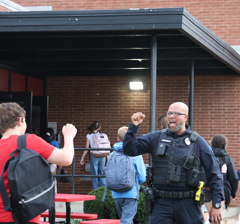SRO greets a TMS with an incredible smile and a fist bump.