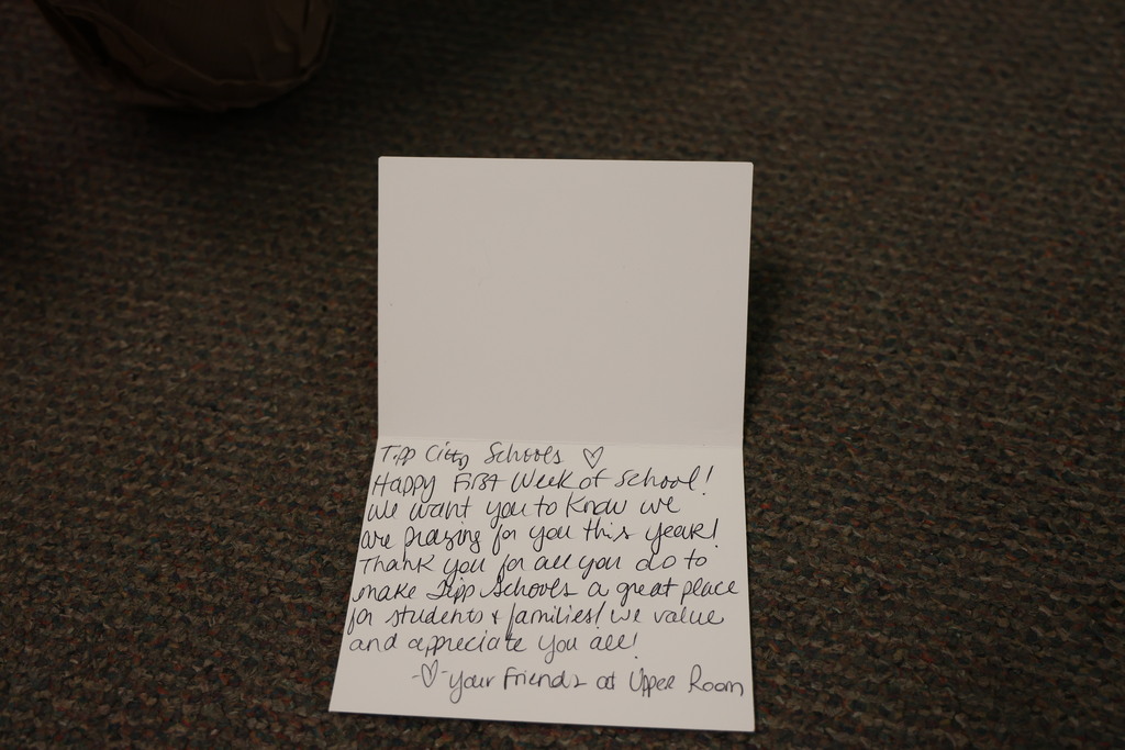 Thank you note from Upper Room.