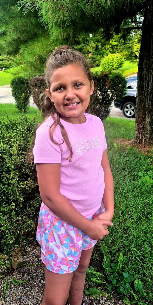Tipp City Schools student posing for first day photos.