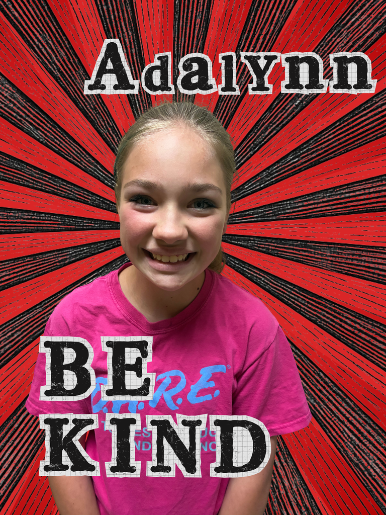 OCC honoree Adalynn at Tippecanoe Middle School. 