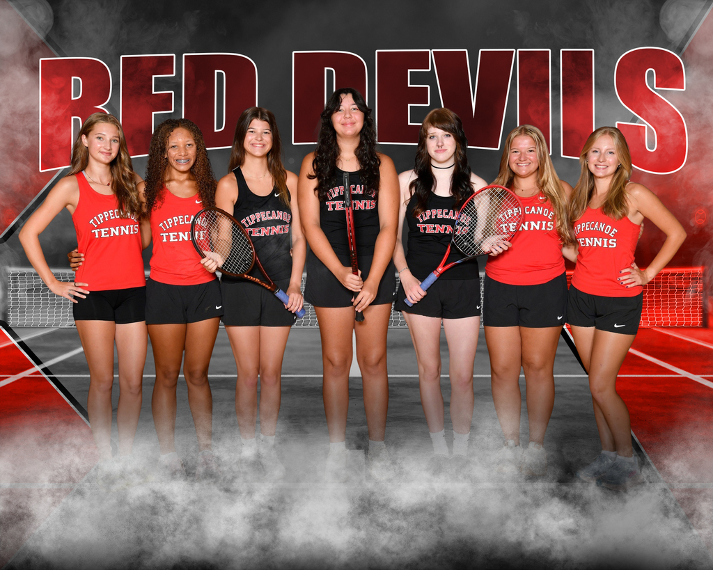 THS varsity girls tennis team.