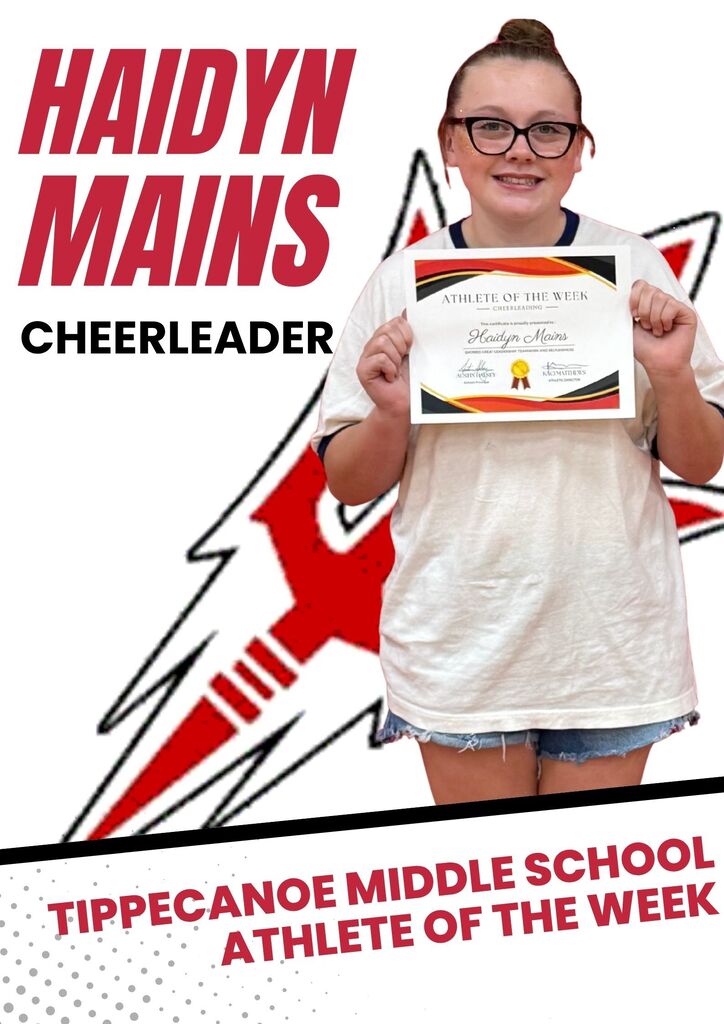 TMS Athlete of the Week, Haidyn Mains.
