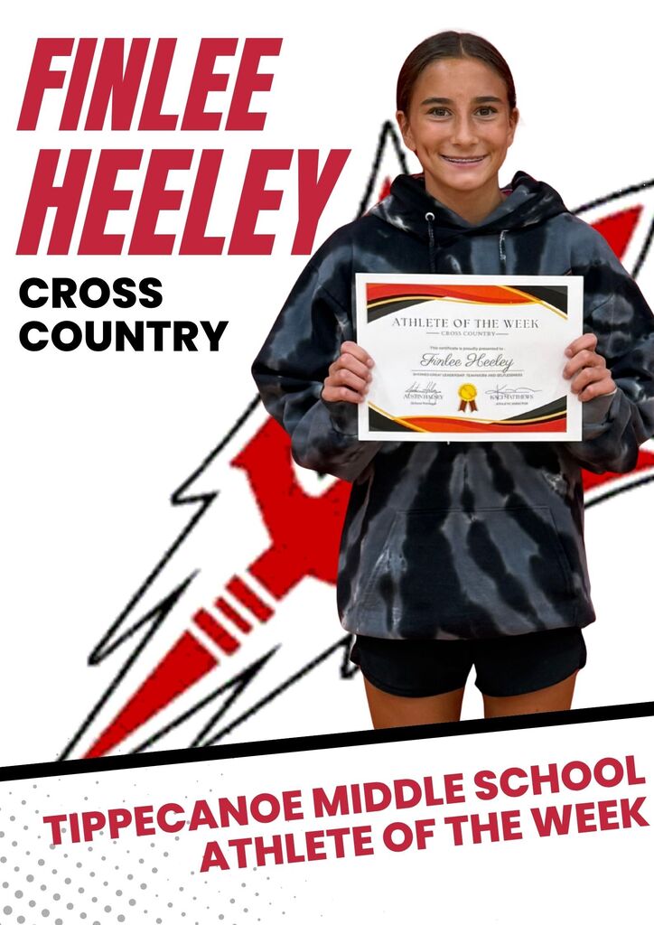 Tippecanoe Middle School Athlete of the Week.  