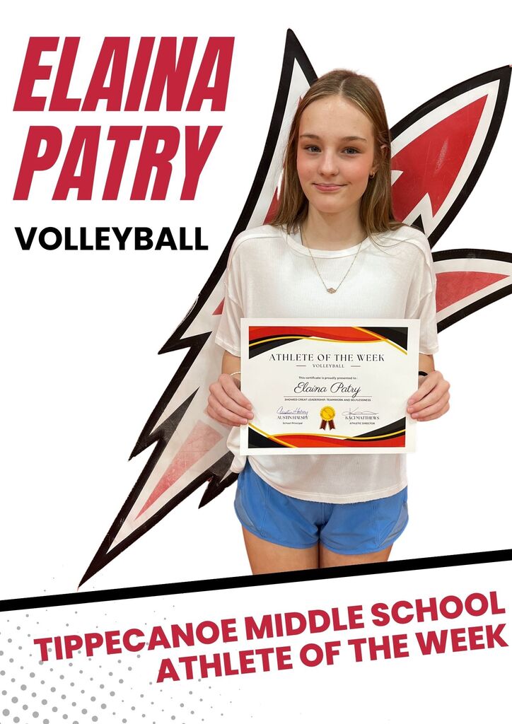 Tippecanoe Middle School Athlete of the Week.