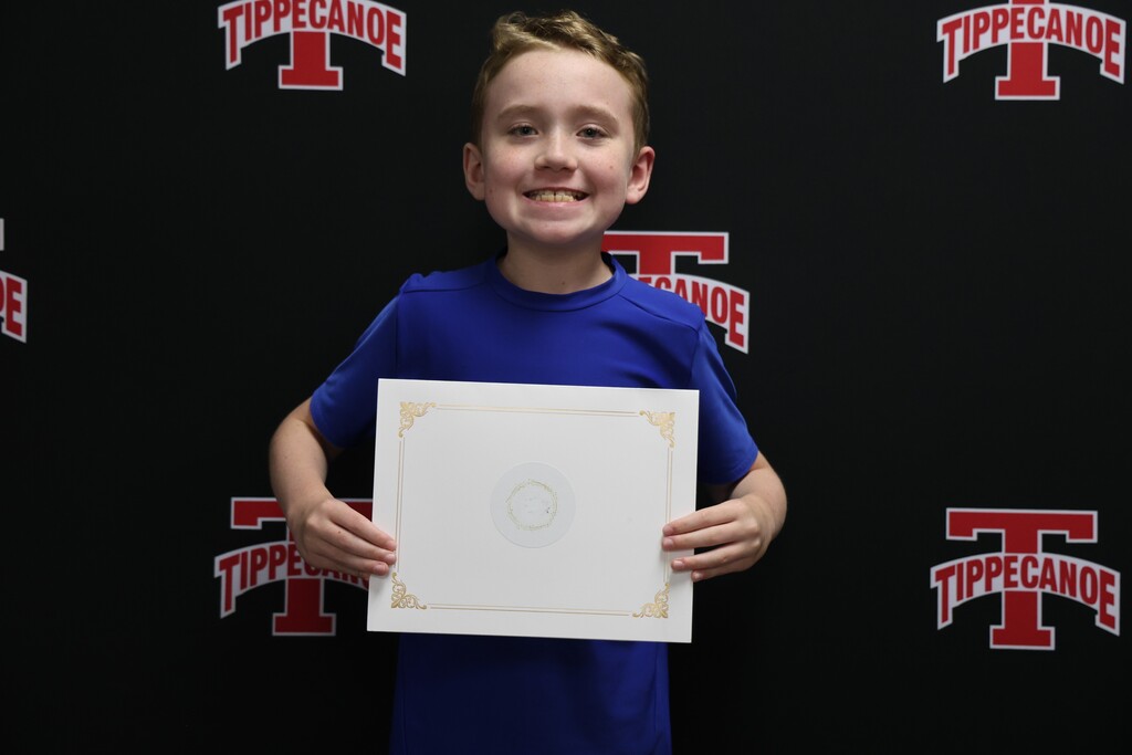 L.T. Ball Intermediate student honored at September's Board of Education meeting.
