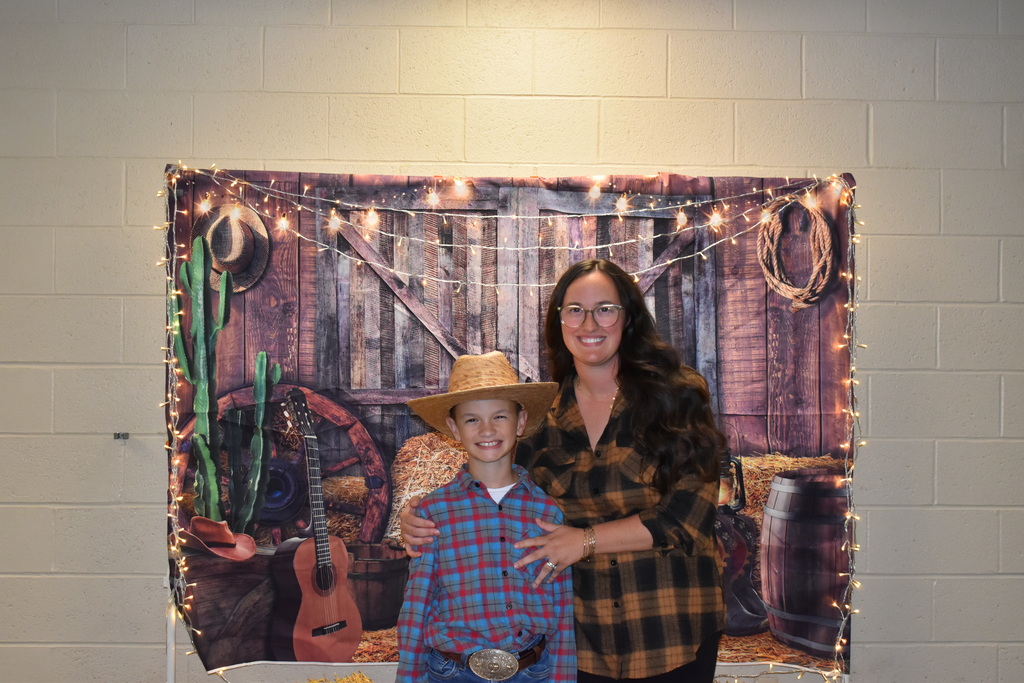 A mother and her son at the annual Hoe Down.