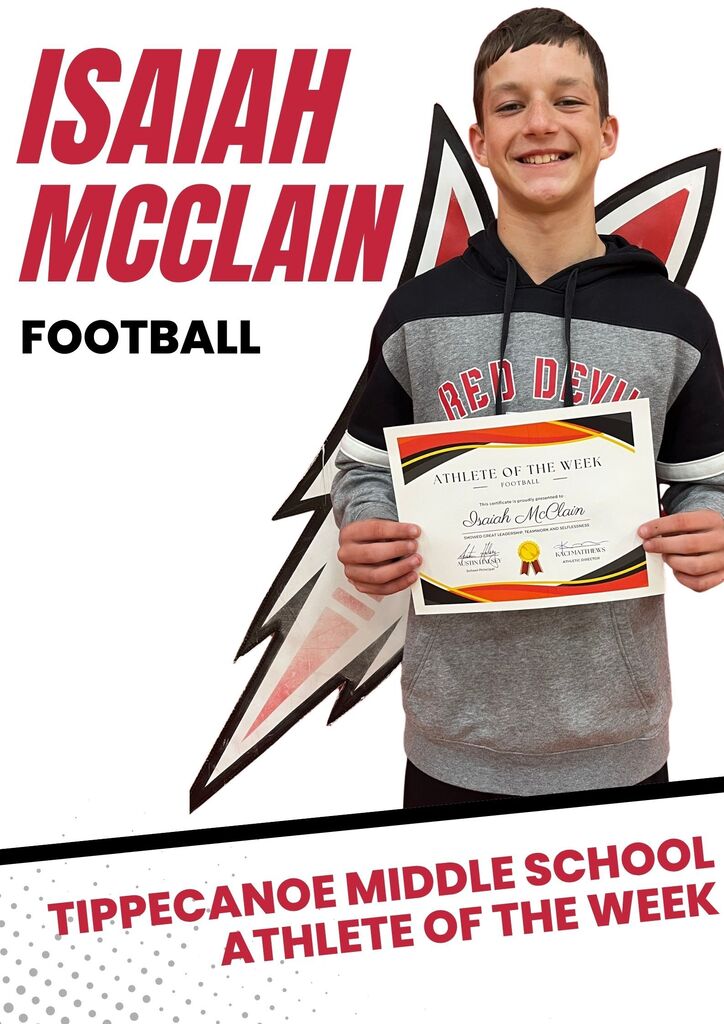 Tippecanoe Middle School Athlete of the Week.