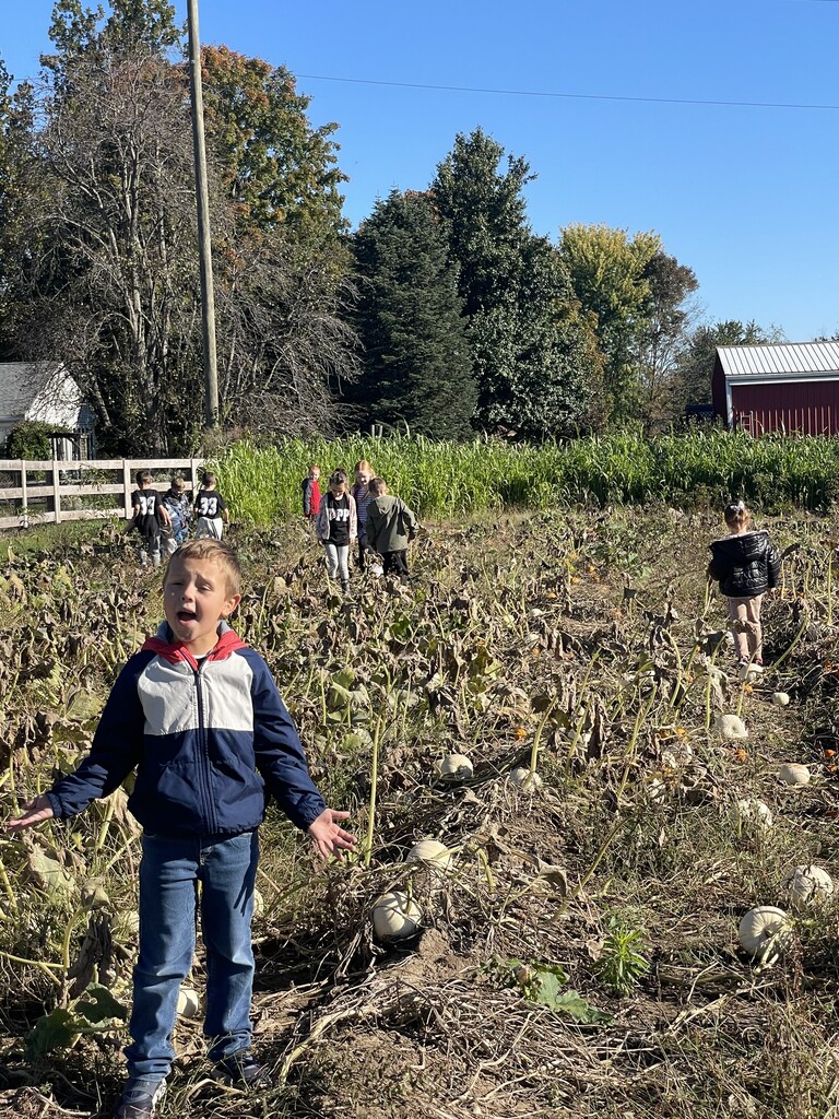 Students at Hidden Valley Orchard.