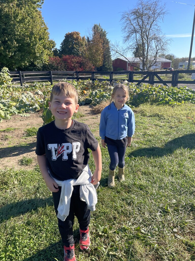 Students at Hidden Valley Orchard.