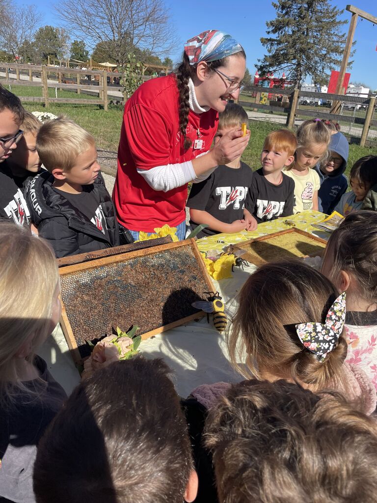 Students at Hidden Valley Orchard.