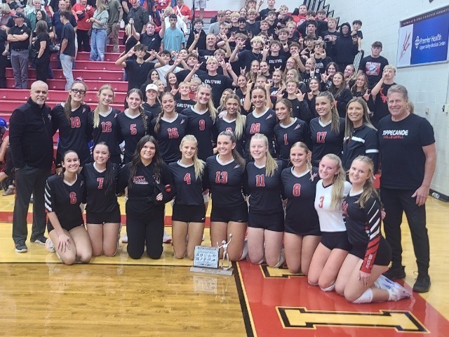 THS volleyball team. MVL Co-champs.