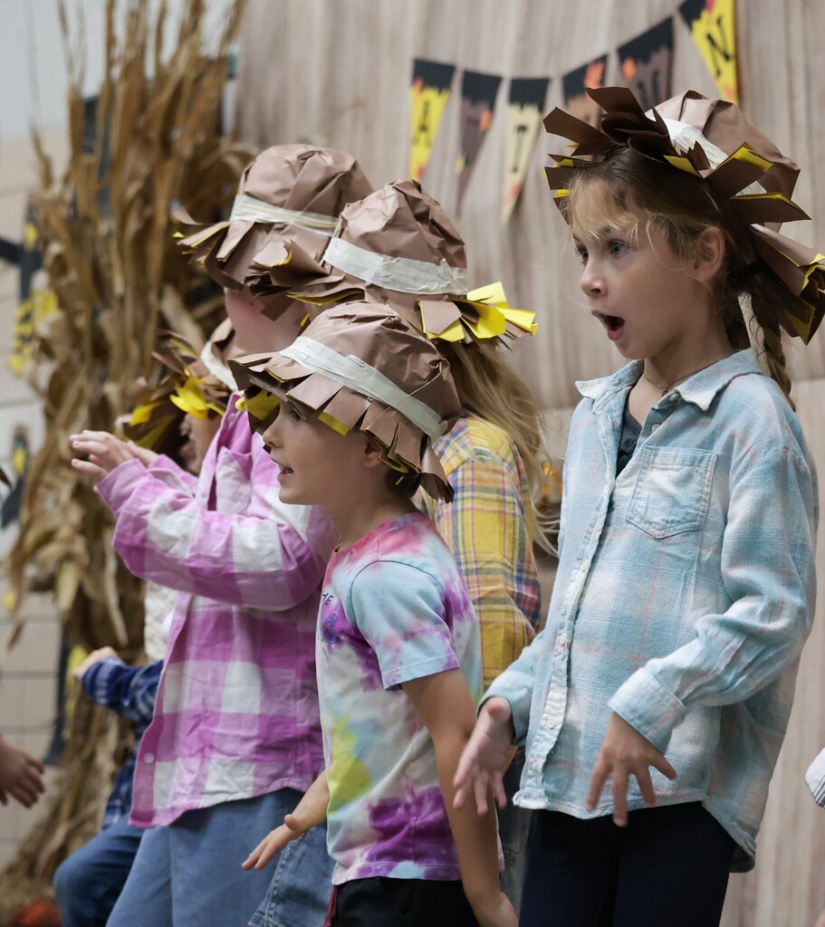A Broadway Elementary first graders perform in the fall play.