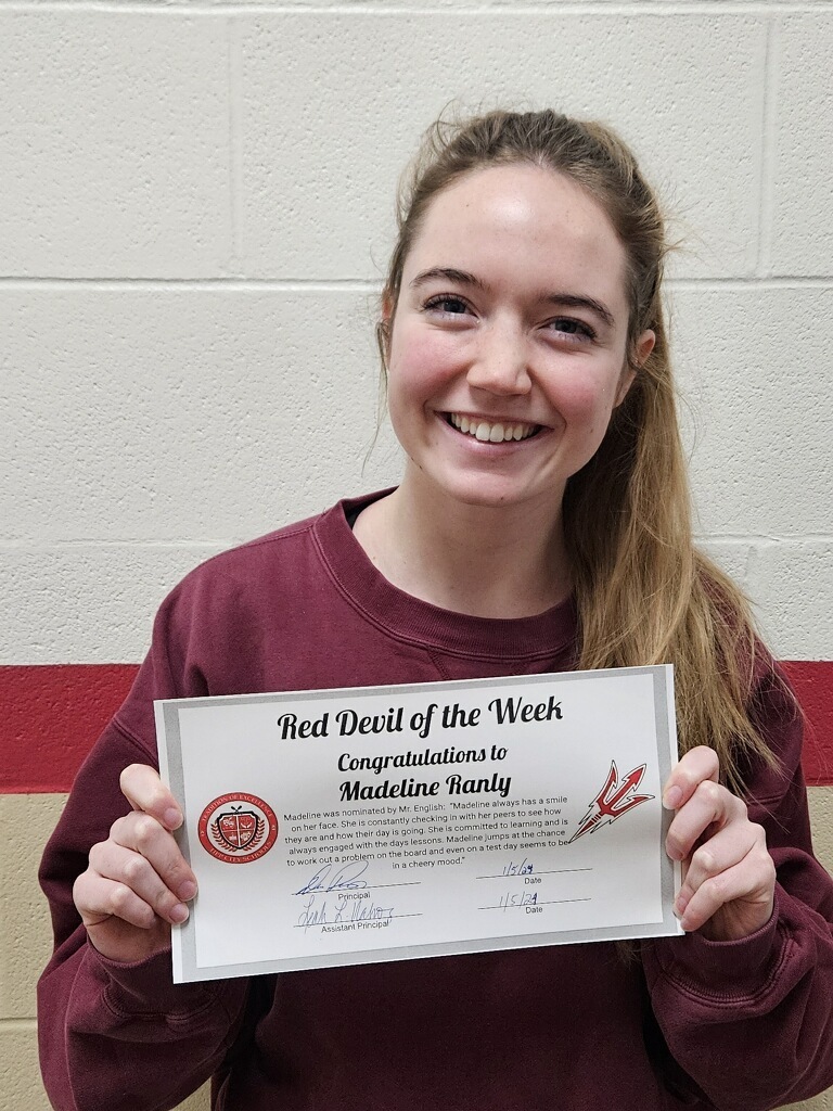 Maddie Ranly is the Red Devil of the Week at THS.