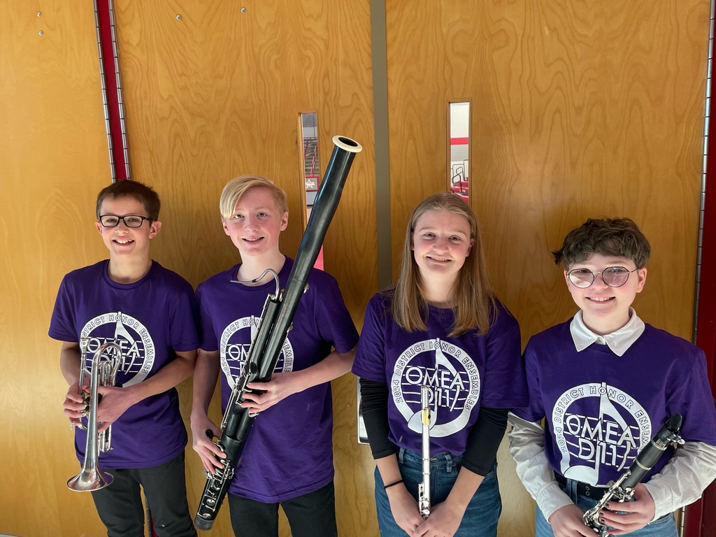 Tippecanoe Middle School band students who performed at OMEA