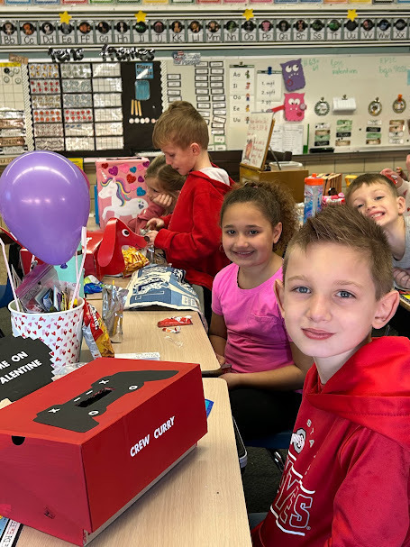 Nevin Coppock students on Valentine's Day.