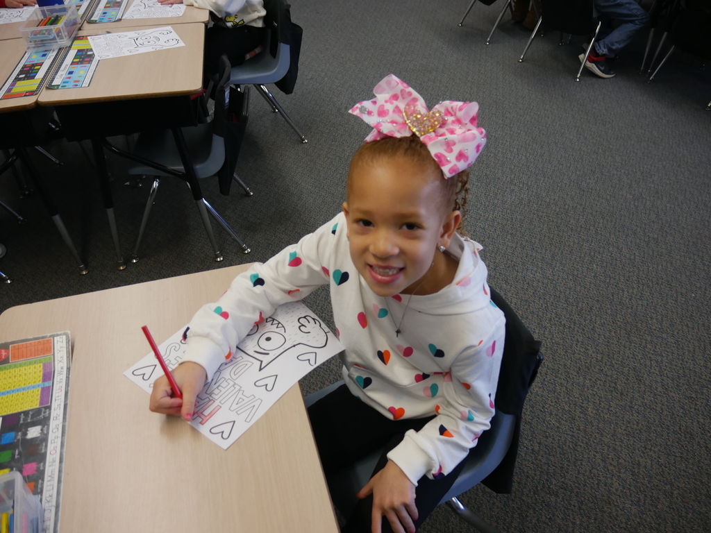 Nevin Coppock students on Valentine's Day.