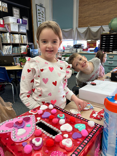 Nevin Coppock students on Valentine's Day.