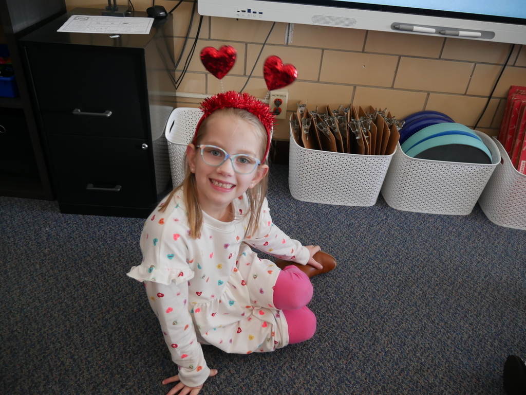 Nevin Coppock students on Valentine's Day.