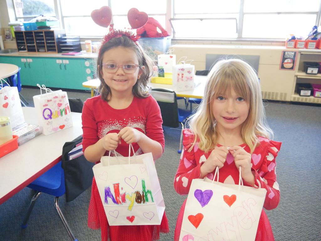 Nevin Coppock students on Valentine's Day.