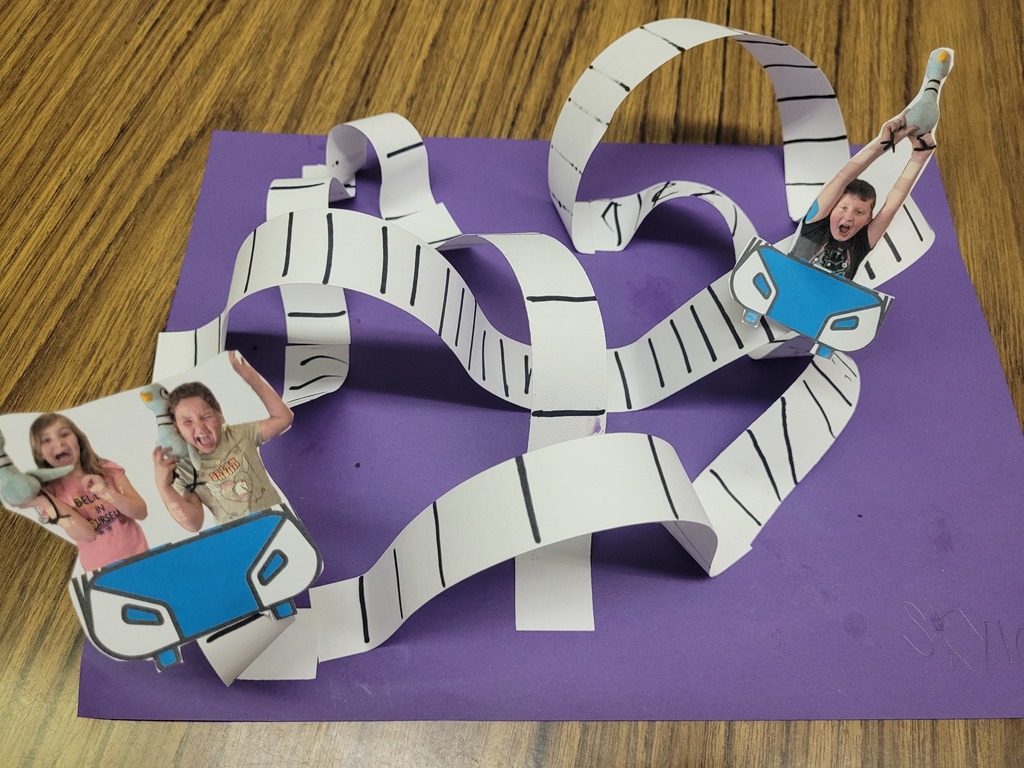 Paper roller coaster STEM activity.