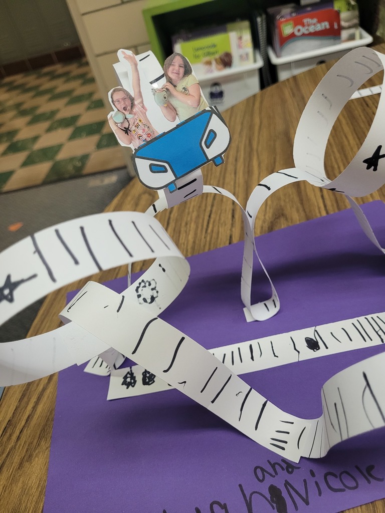 Paper roller coaster STEM activity.