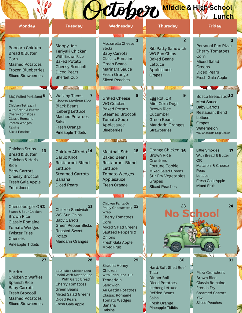 Lunch Menu