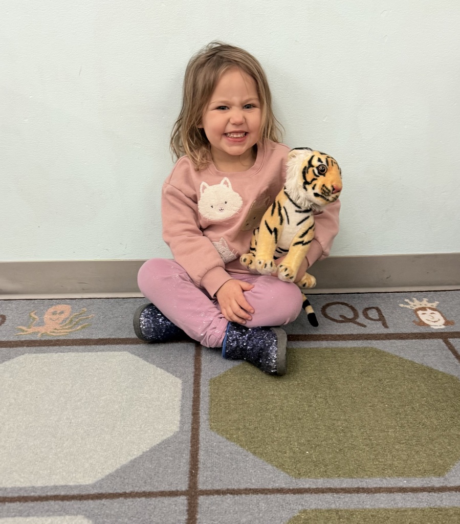 Preschool student with Tank